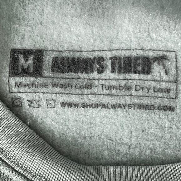 Always Tired Graphic Sweatshirt Cropped Medium Light Green - Picture 3 of 4